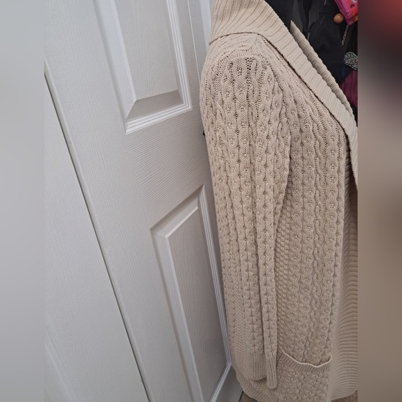 Leo & Nicole Beige Sweater Coat/Cardigan Size M - Picture 4 of 14